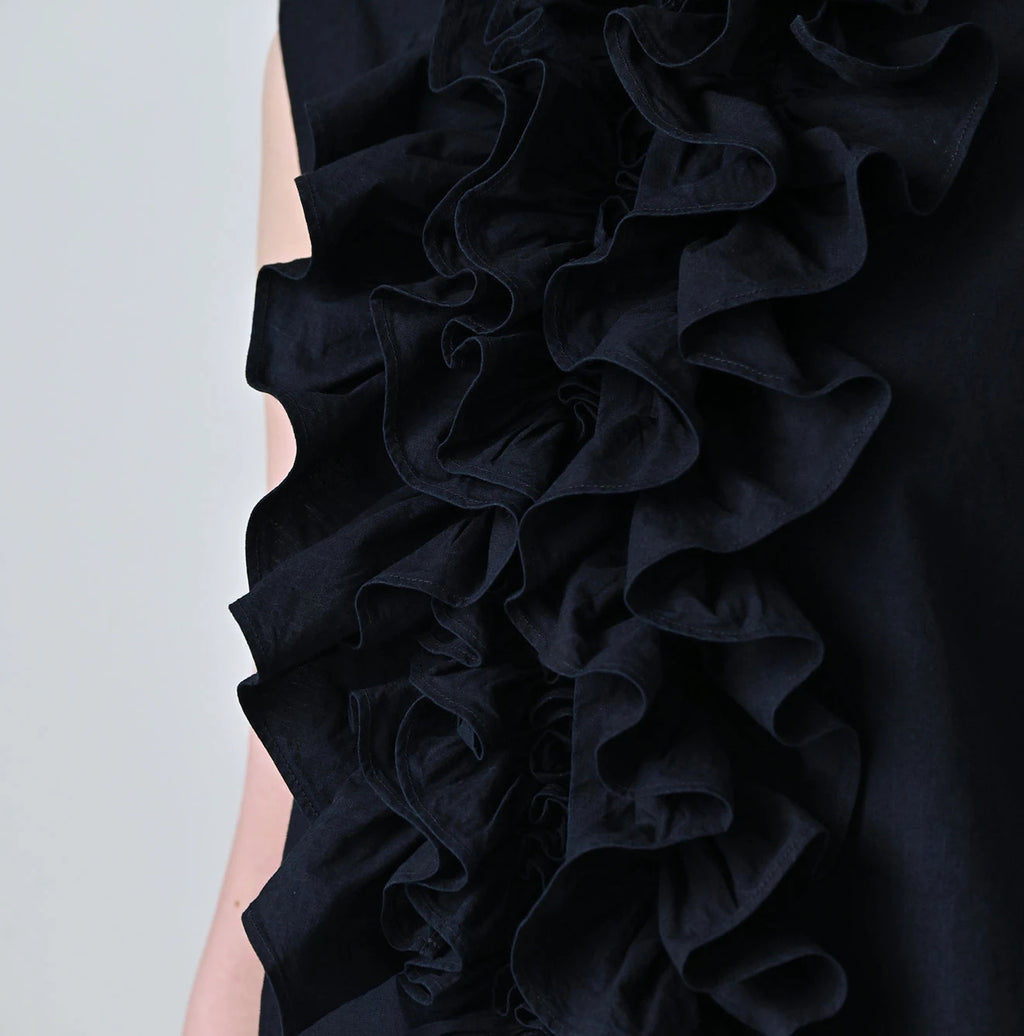 Indigo Batiste Frill Sleeveless Shirt