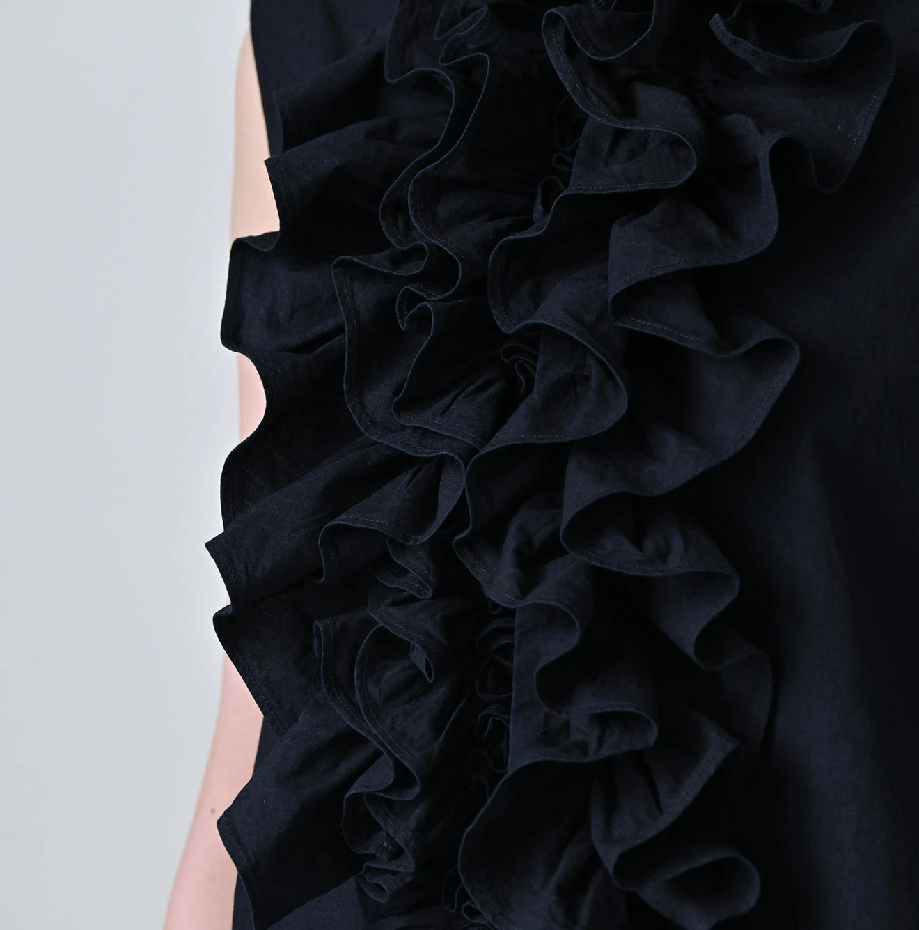 Indigo Batiste Frill Sleeveless Shirt