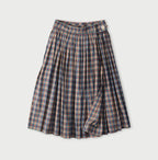 Broad Madras Check Tuck Wrap Skirt