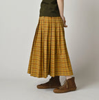 Broad Madras Check Tuck Wrap Skirt