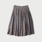 Broad Madras Check Tuck Wrap Skirt