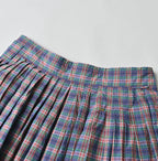 Broad Madras Check Tuck Wrap Skirt