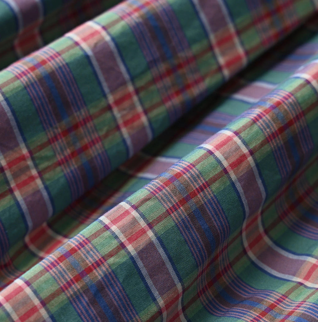 Broad Madras Check Tuck Wrap Skirt