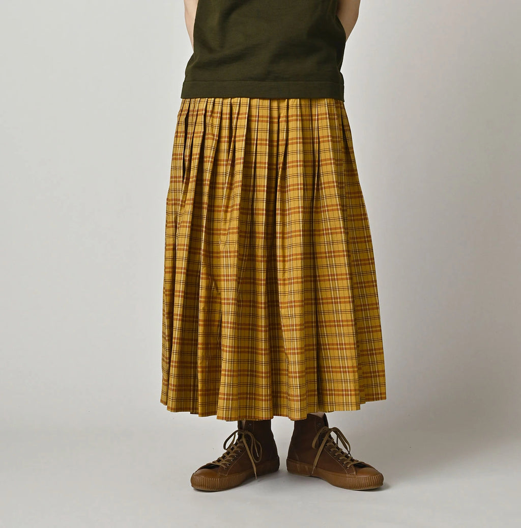 Broad Madras Check Tuck Wrap Skirt