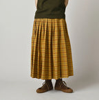 Broad Madras Check Tuck Wrap Skirt