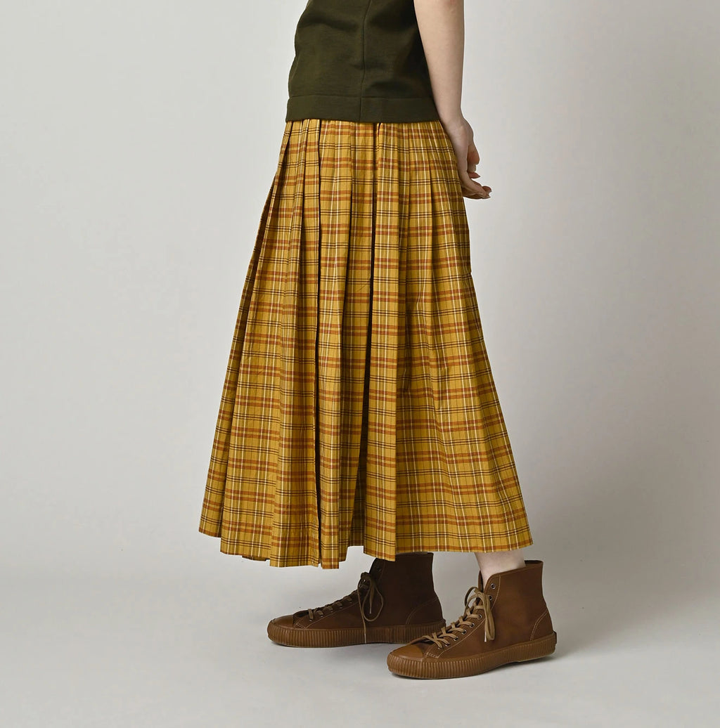 Broad Madras Check Tuck Wrap Skirt