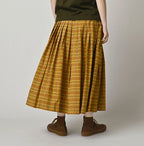 Broad Madras Check Tuck Wrap Skirt