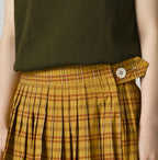Broad Madras Check Tuck Wrap Skirt
