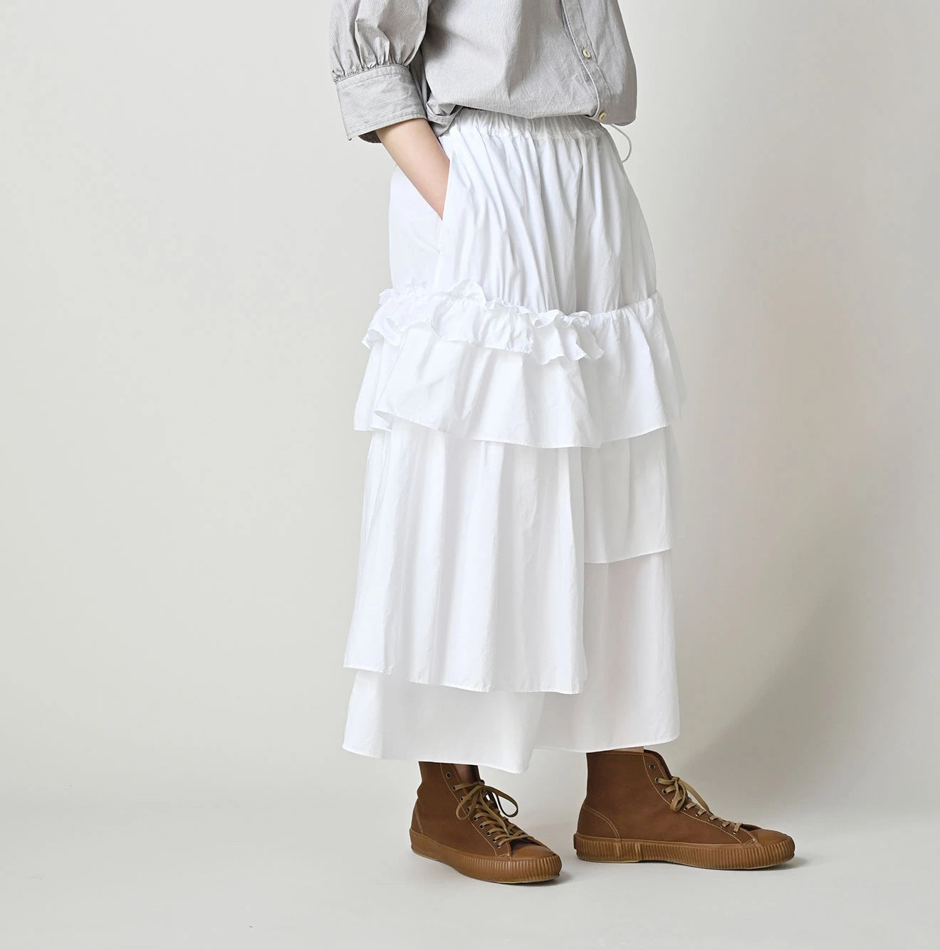 Broadcloth Tiered Skirt