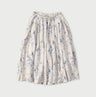 Linen Breezy Campanula Print Easy Gather Kushukushu Skirt