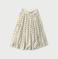 Gauze Polka Dots Print Tuck Wrap Skirt