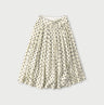Gauze Polka Dots Print Tuck Wrap Skirt