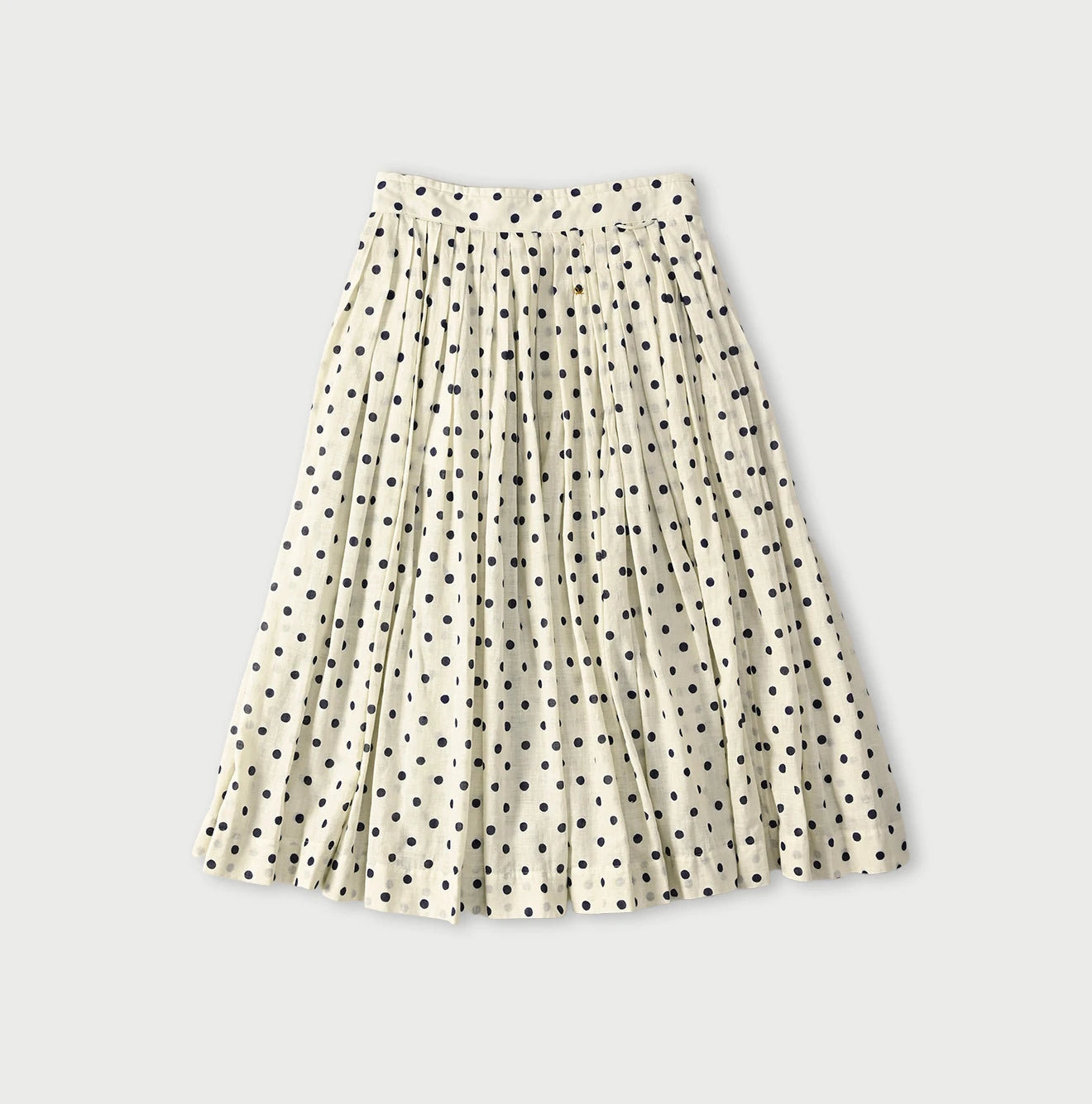 Gauze Polka Dots Print Tuck Wrap Skirt