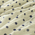 Gauze Polka Dots Print Tuck Wrap Skirt