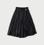 Indigo Gauze Polka Dots Print Tuck Wrap Skirt