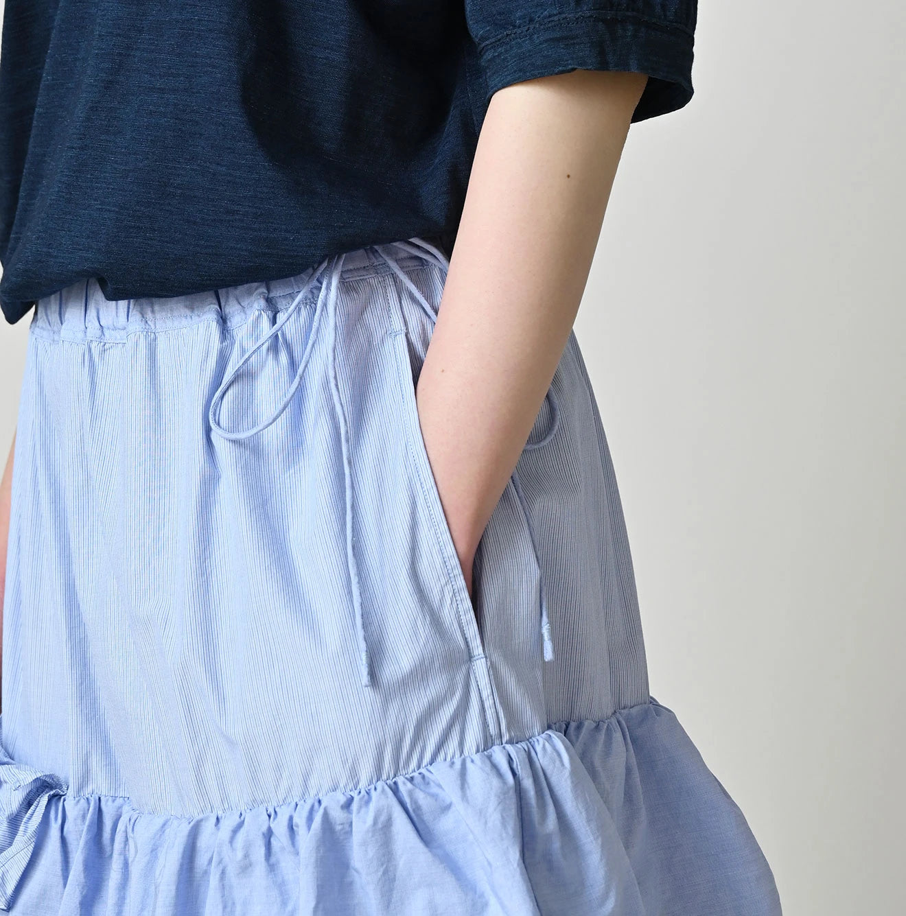 Broadcloth Mix Tiered Skirt