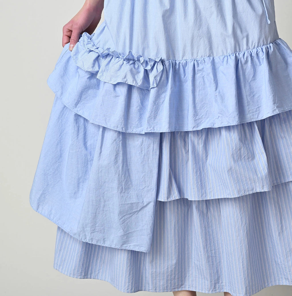 Broadcloth Mix Tiered Skirt