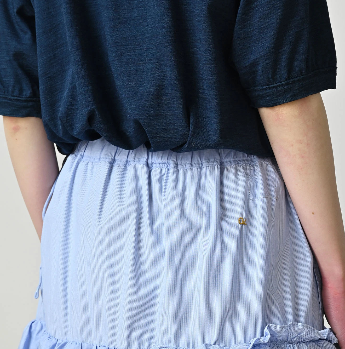 Broadcloth Mix Tiered Skirt