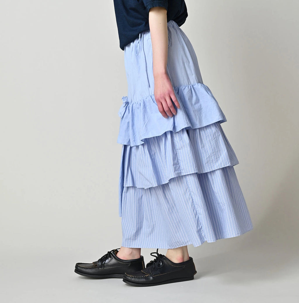 Broadcloth Mix Tiered Skirt