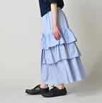 Broadcloth Mix Tiered Skirt