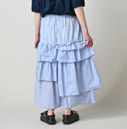 Broadcloth Mix Tiered Skirt
