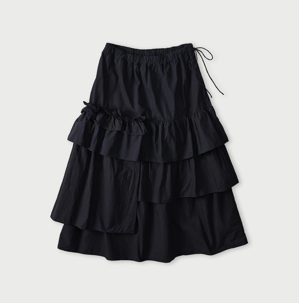 Indigo Batiste Tiered Skirt