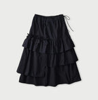 Indigo Batiste Tiered Skirt
