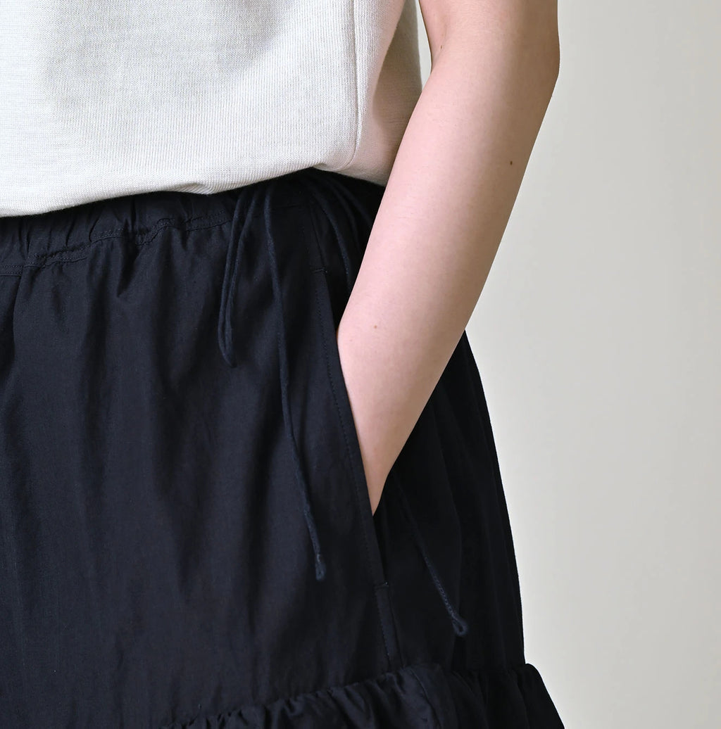 Indigo Batiste Tiered Skirt