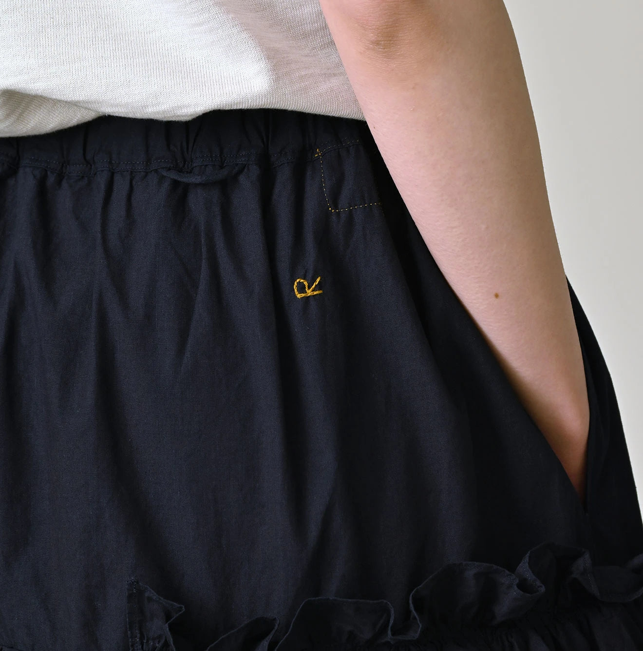 Indigo Batiste Tiered Skirt