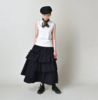 Indigo Batiste Tiered Skirt