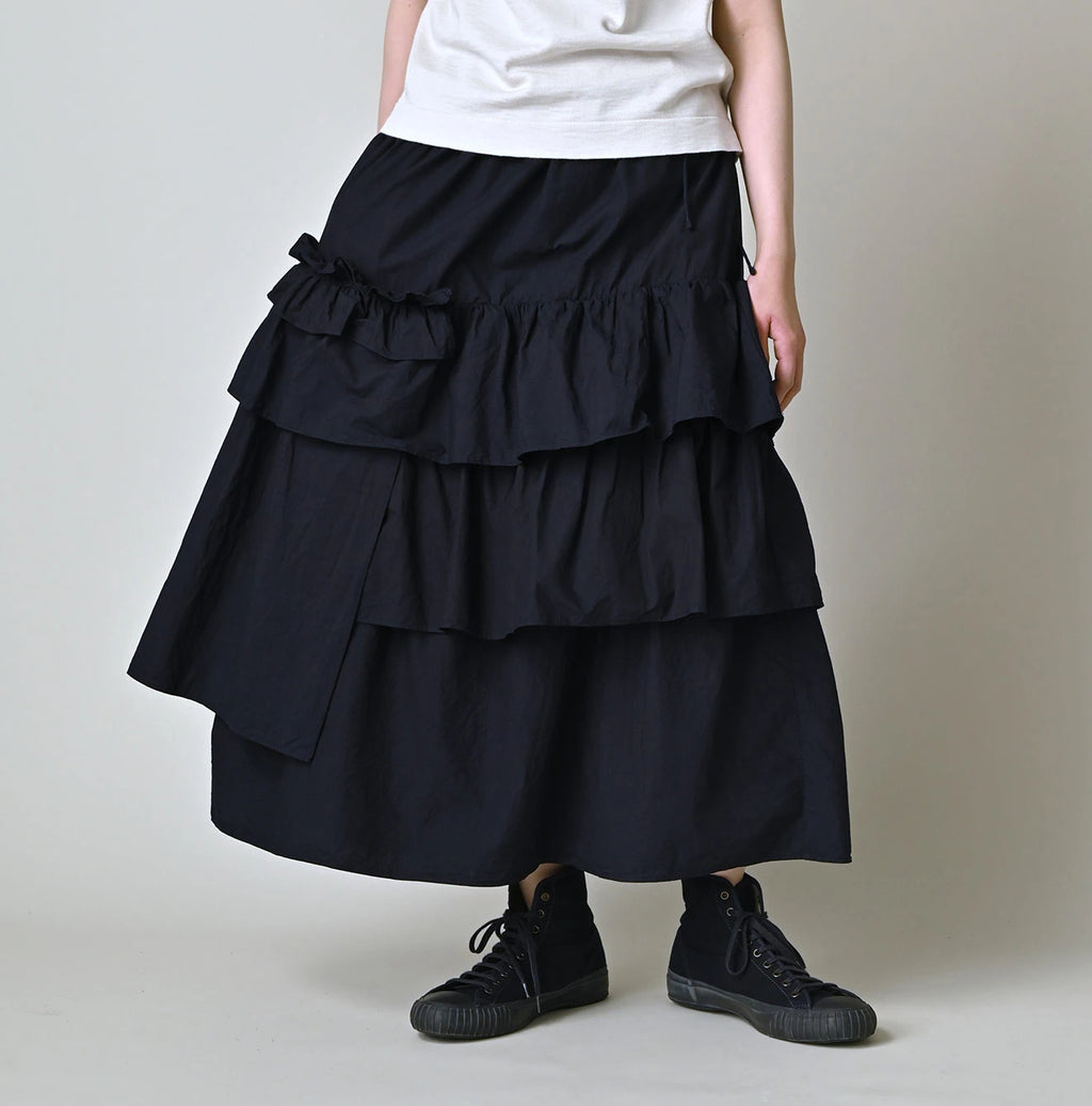 Indigo Batiste Tiered Skirt
