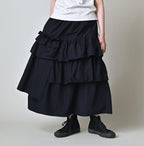Indigo Batiste Tiered Skirt