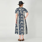 Sarasa Block Print Dress Female Model