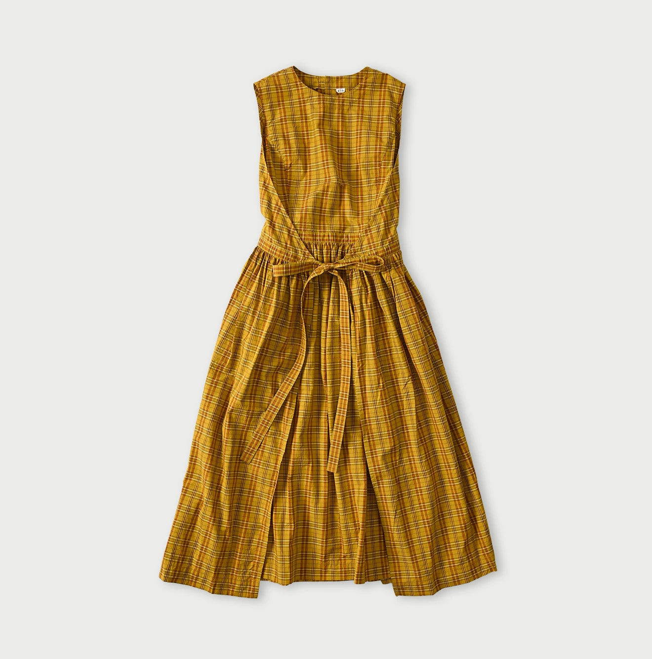 Broad Madras Check Wrap Dress