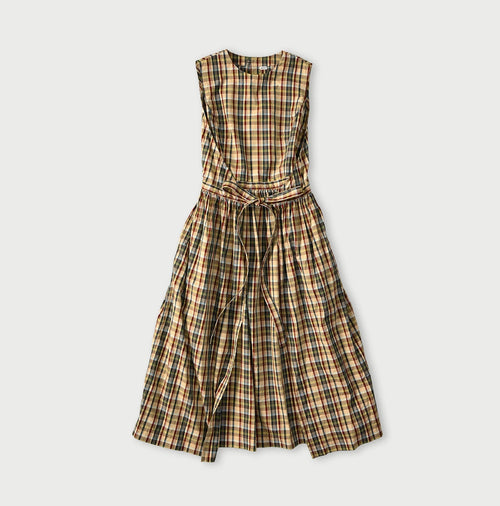 Broadcloth Madras Check Wrap Dress
