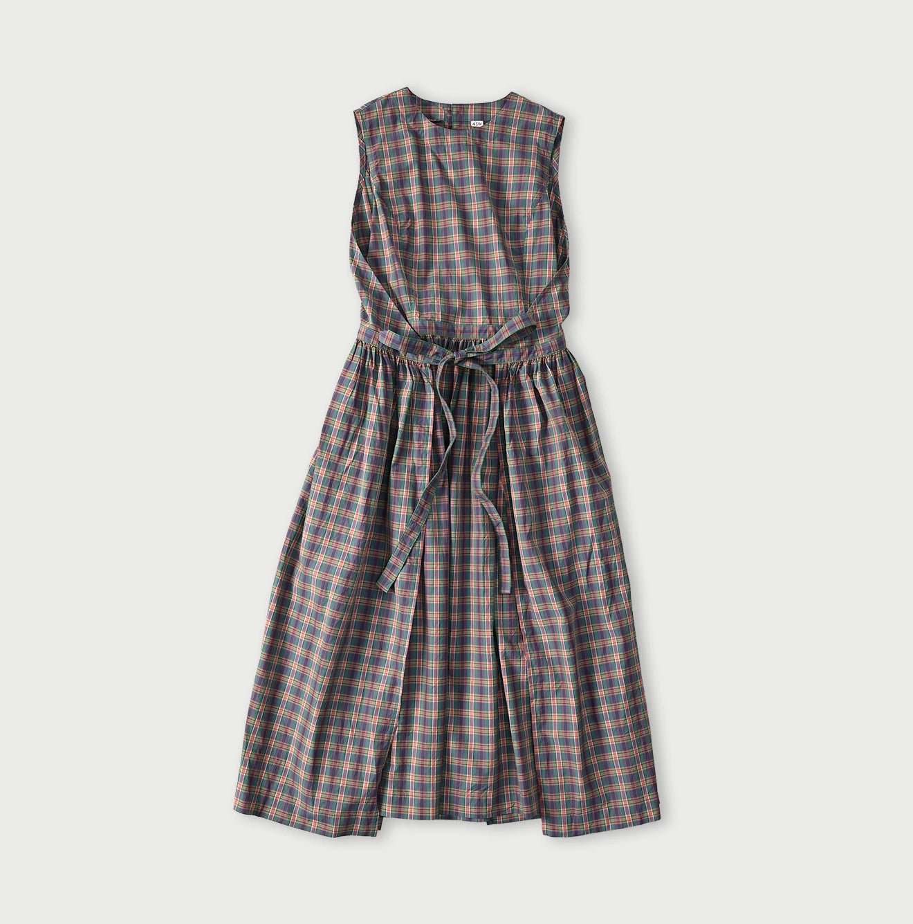 Broad Madras Check Wrap Dress