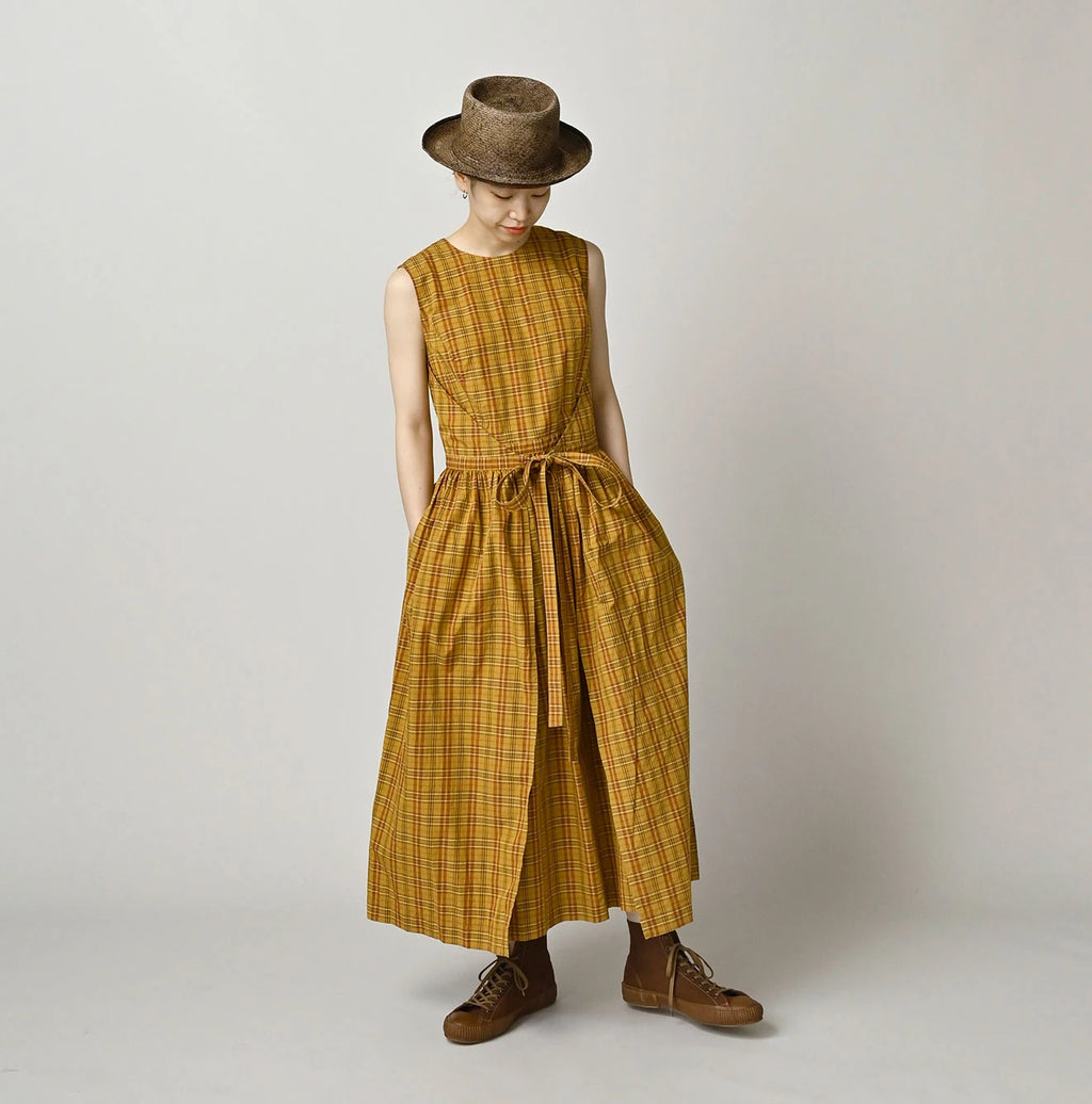 Broad Madras Check Wrap Dress