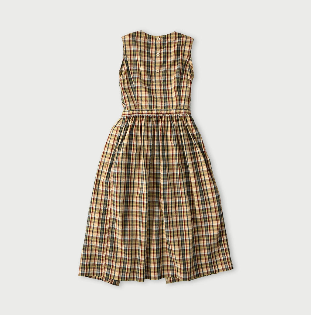 Broad Madras Check Wrap Dress