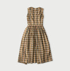 Broad Madras Check Wrap Dress