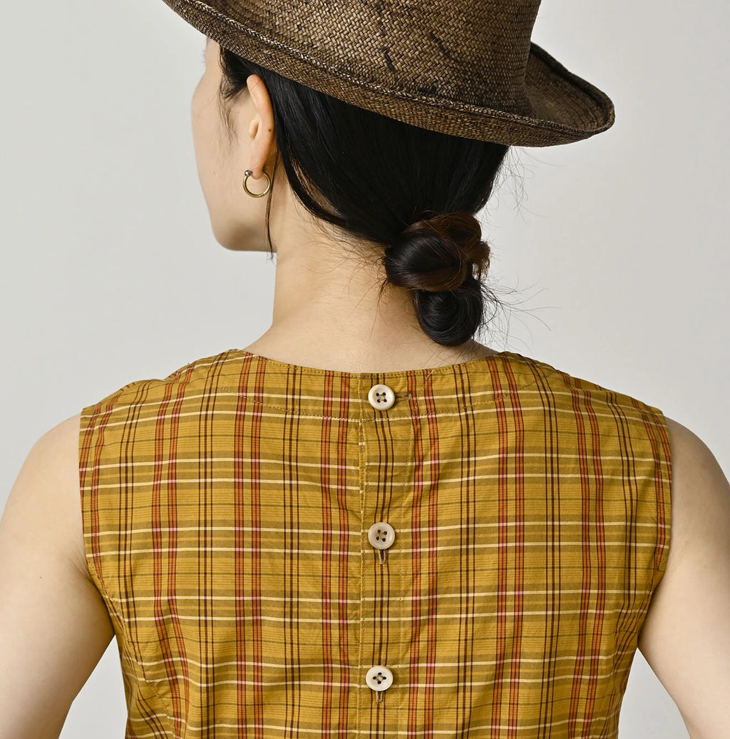 Broad Madras Check Wrap Dress