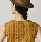 Broad Madras Check Wrap Dress