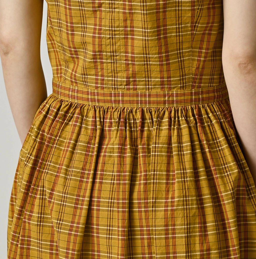 Broad Madras Check Wrap Dress