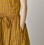 Broad Madras Check Wrap Dress