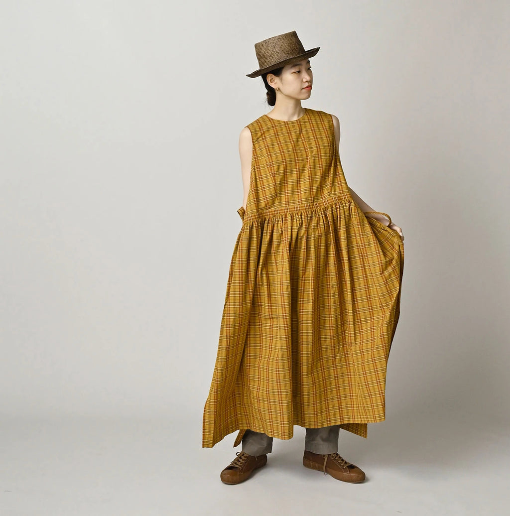 Broad Madras Check Wrap Dress