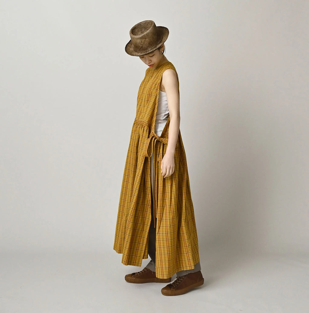 Broad Madras Check Wrap Dress