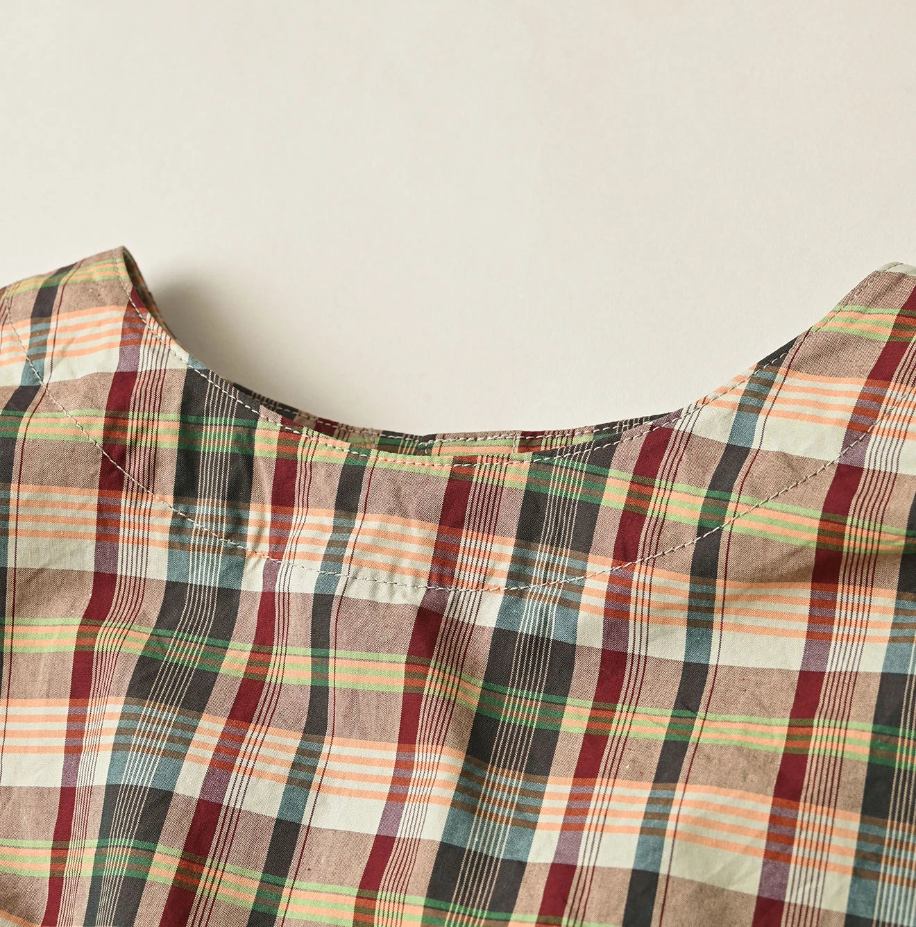 Broad Madras Check Wrap Dress