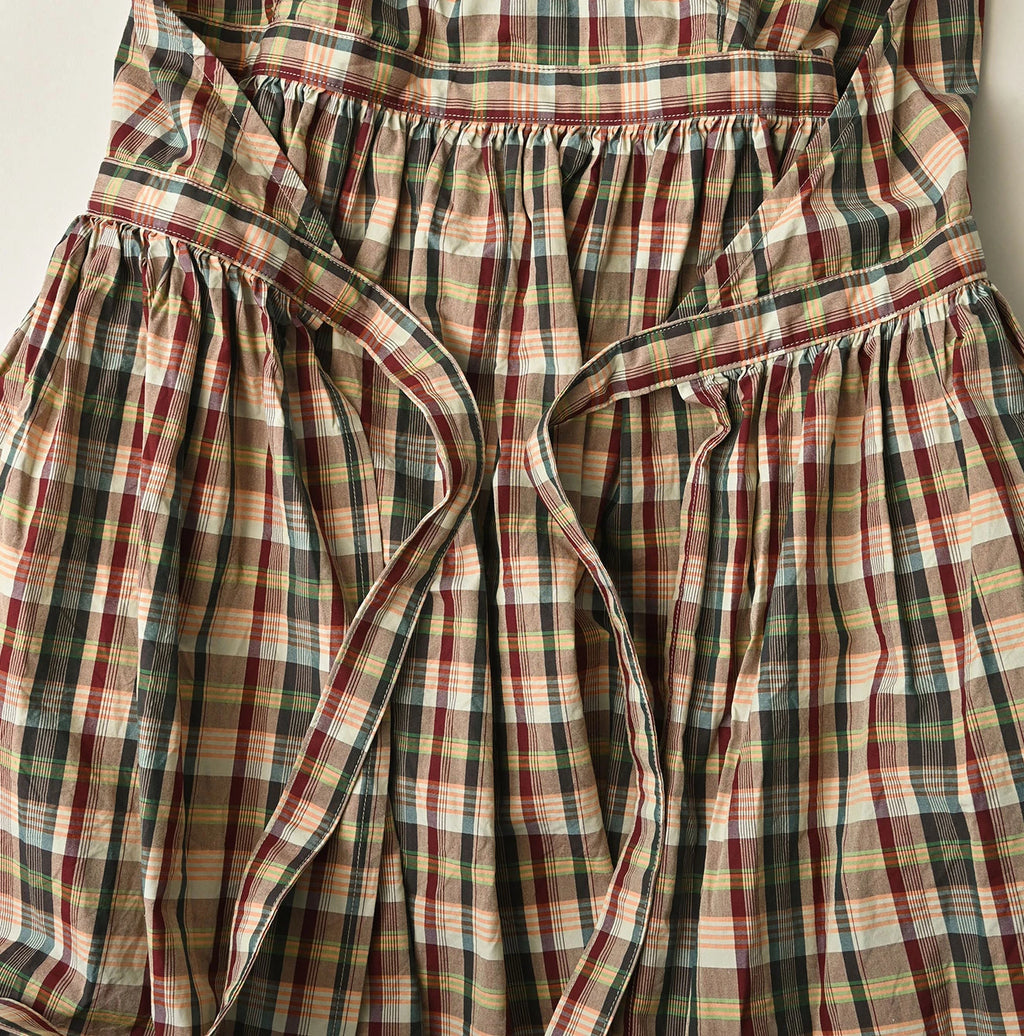 Broad Madras Check Wrap Dress