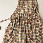 Broad Madras Check Wrap Dress