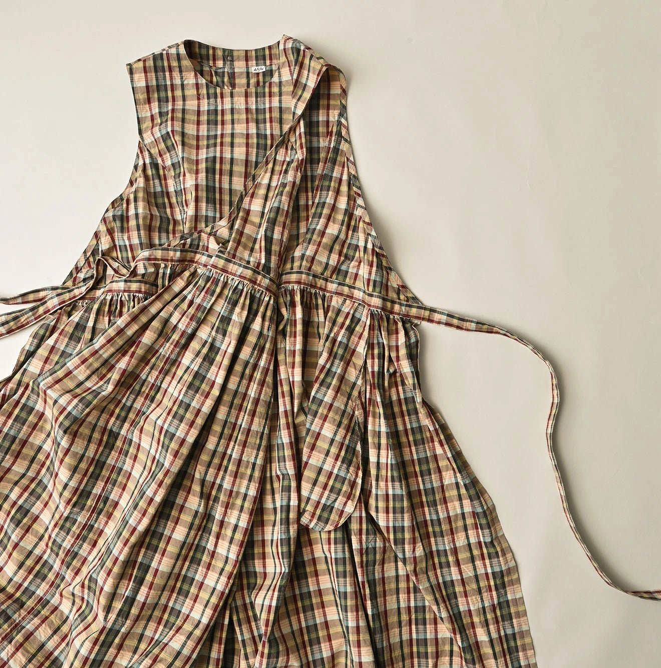 Broad Madras Check Wrap Dress