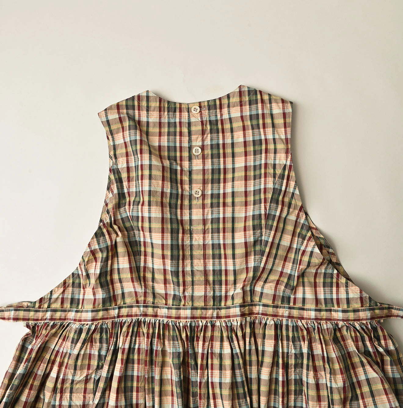 Broad Madras Check Wrap Dress